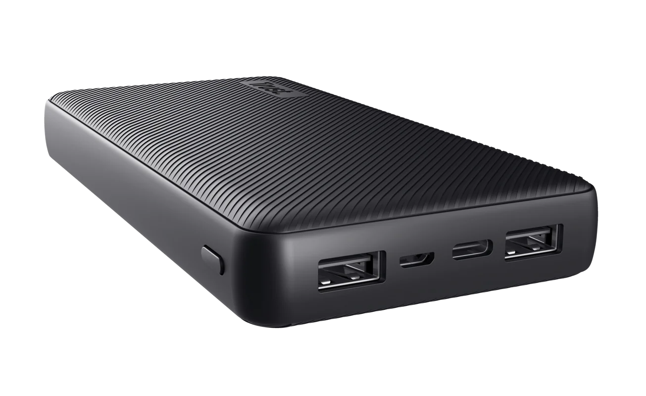 Baterie externa Trust Primo 20.000mAh, 3 porturi: 2 x USB-A (12W) si 1 x USB-C (15W), negru