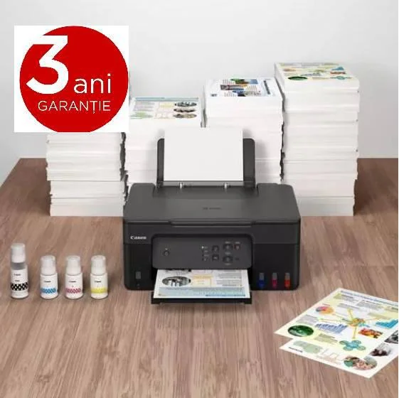 Multifunctional inkjet color CISS Canon PIXMA G2430, dimensiune A4(Printare, Copiere, Scanare), viteza 11 ipm alb-negru, 6 ipm color,rezolutie printare 4800x1200 dpi, imprimare fara margini, alimentare hartie 100 coli, scanner CIS rezolutie 600x1200 dpi,