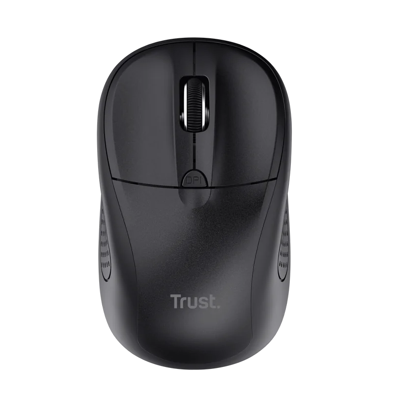 Mouse Trust cu Bluetooth, ambidextru, 3 butoane (neprogramabile), DPI ajustabil (max. 1600), functioneaza cu 2 baterii AAA (incluse in pachet), negru