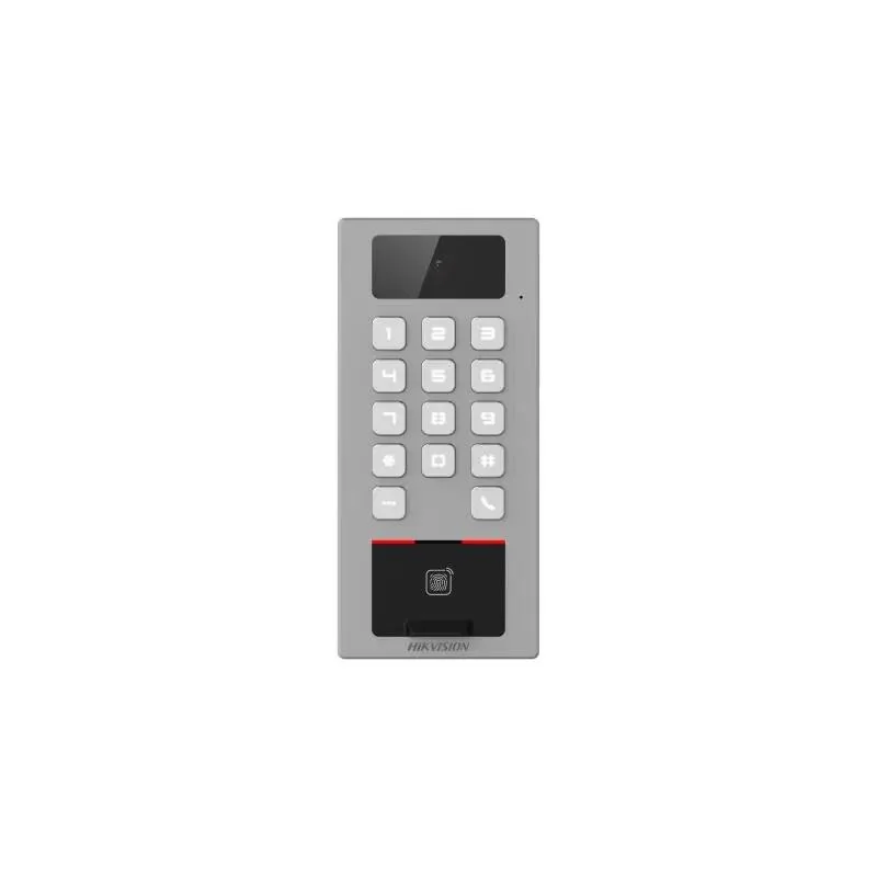 Terminal Access Control DS-K1T502DBFWX; Linux; Resolution 2MP 2 MPIntercom via SIP protocol. Supported SIP server: Brekeke, miniSipServer,FreePBX, Asterisk, 3CX, ELASTIX, and PBX ware, Wired Network:10 M/100 M self-adaptive, Working Temperature -40 C~