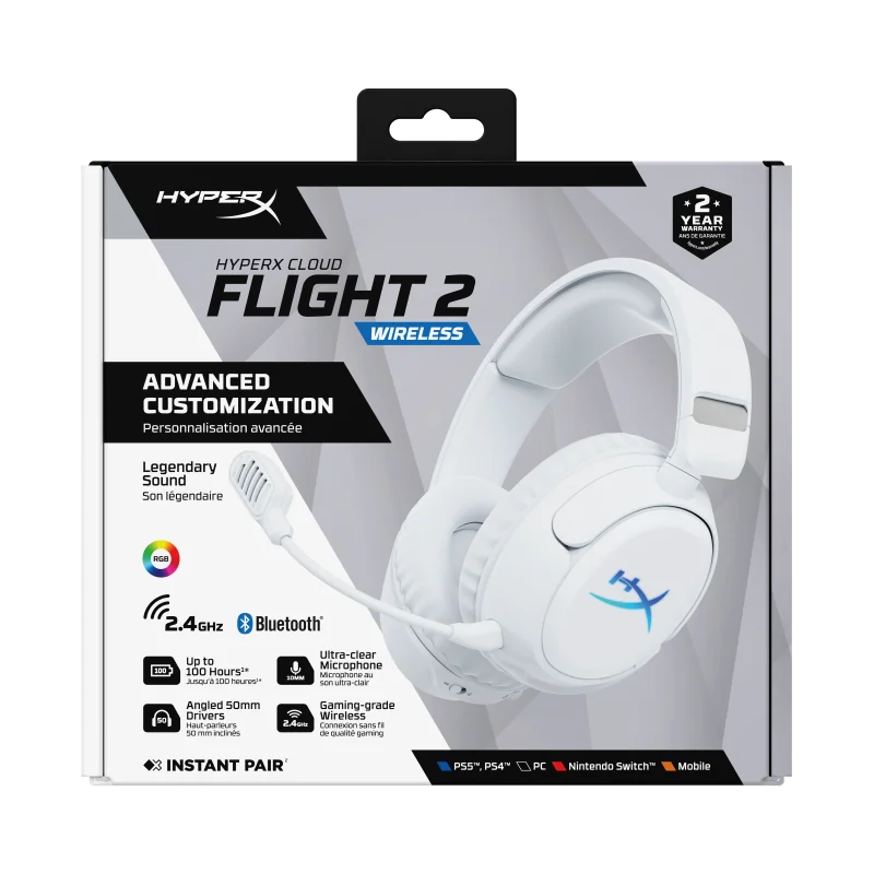 HyperX Cloud Flight 2 WL WHT GAM HS