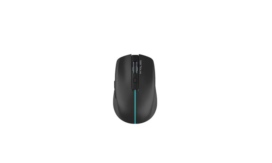 Mouse Serioux Flicker 212, Wireless, Negru, senzor: Optic, DPI: 800/ 1200/ 1600, conexiune: Dongle USB 2,4 GHz, banda de frecventa: 2,4 GHz, baterie integrată litiu de 500 mAh, banda LED, cerințe OS: Win, Mac, Vista