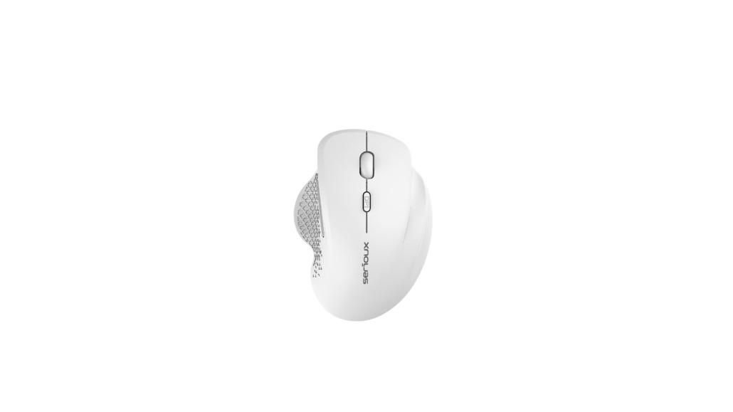 Mouse Serioux Glide 515 Wireless, Alb, Senzor: Optic, DPI: 800/ 1200/ 1600, conexiune: Dongle USB 2,4 GHz, banda de frecventa