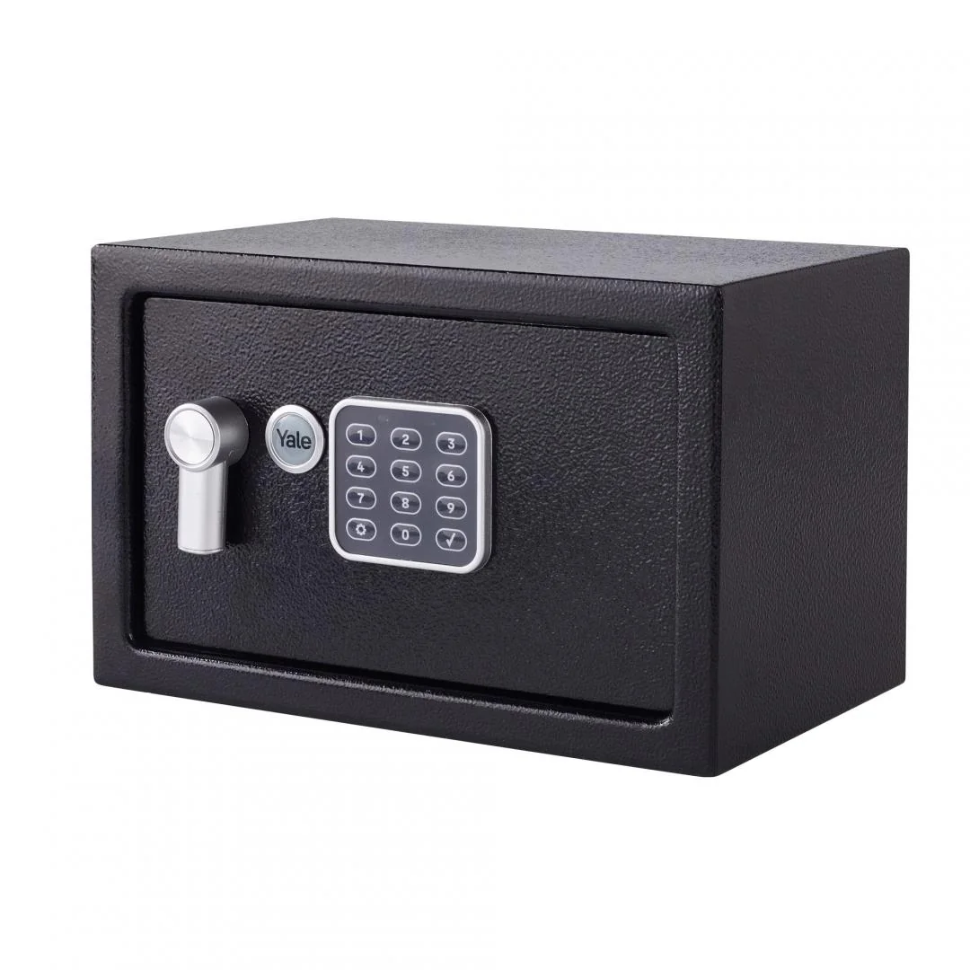 Seif Yale Standard Birou YSV/390; Alcatuit din otel; Tastatura digitala programabila si usor de operat; Prevazut cu orificii pentru fixare si bolturi de prindere incluse; Ideal pentru pastrarea documentelor importante sau a cheilor intr-un loc sigur si