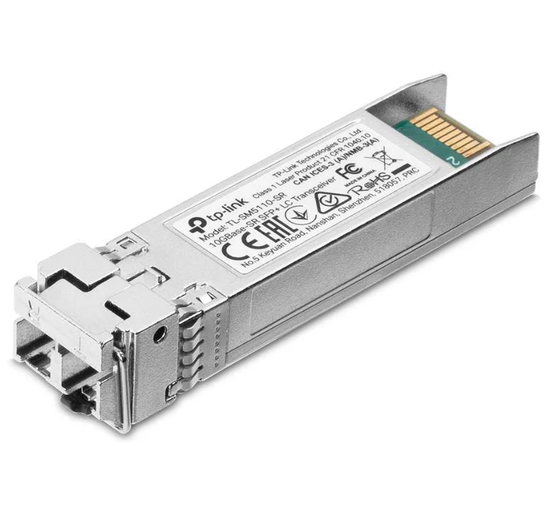 "10Gbase-SR SFP+ LC Transceiver SPEC: 850nm Multi-mode, LC Duplex Connector, Up to 300m Distance"