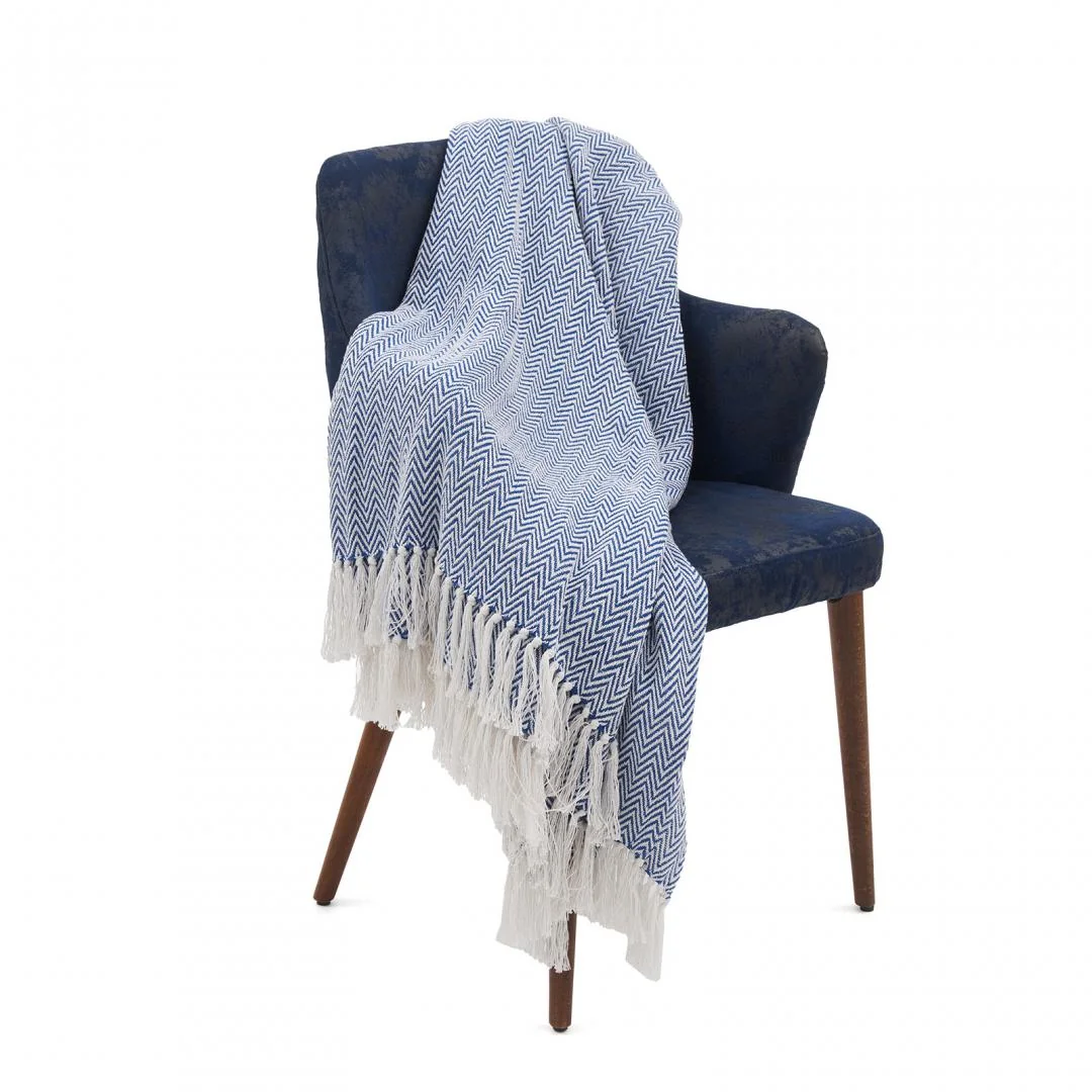 CUVERTURA PLED 160X200 CM ZIG BLUE Heinner