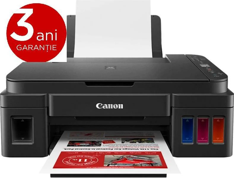 Multifunctional inkjet color CISS Canon PIXMA G3430, dimensiune A4 (Printare, Copiere, Scanare), viteza 11 ipm alb-negru, 6 ipm color,rezolutie printare 4800x1200 dpi, imprimare fara margini, alimentarehartie 100 coli, scanner CIS rezolutie 600x1200 dpi,