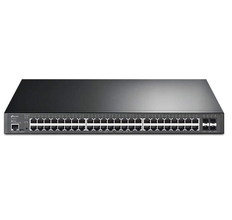 "JetStream™ 48-Port Gigabit and 4-Port 10GE SFP+ L2+ Managed Switch with 48-Port PoE+ TP-Link