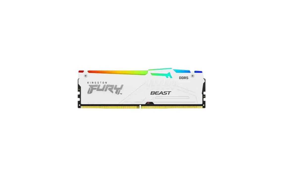 Memorie RAM Kingston DDR5 64GB 5600Mhz CL36 1.35V Dual Channel Kit Fury Beast White RGB EXPO Kingston