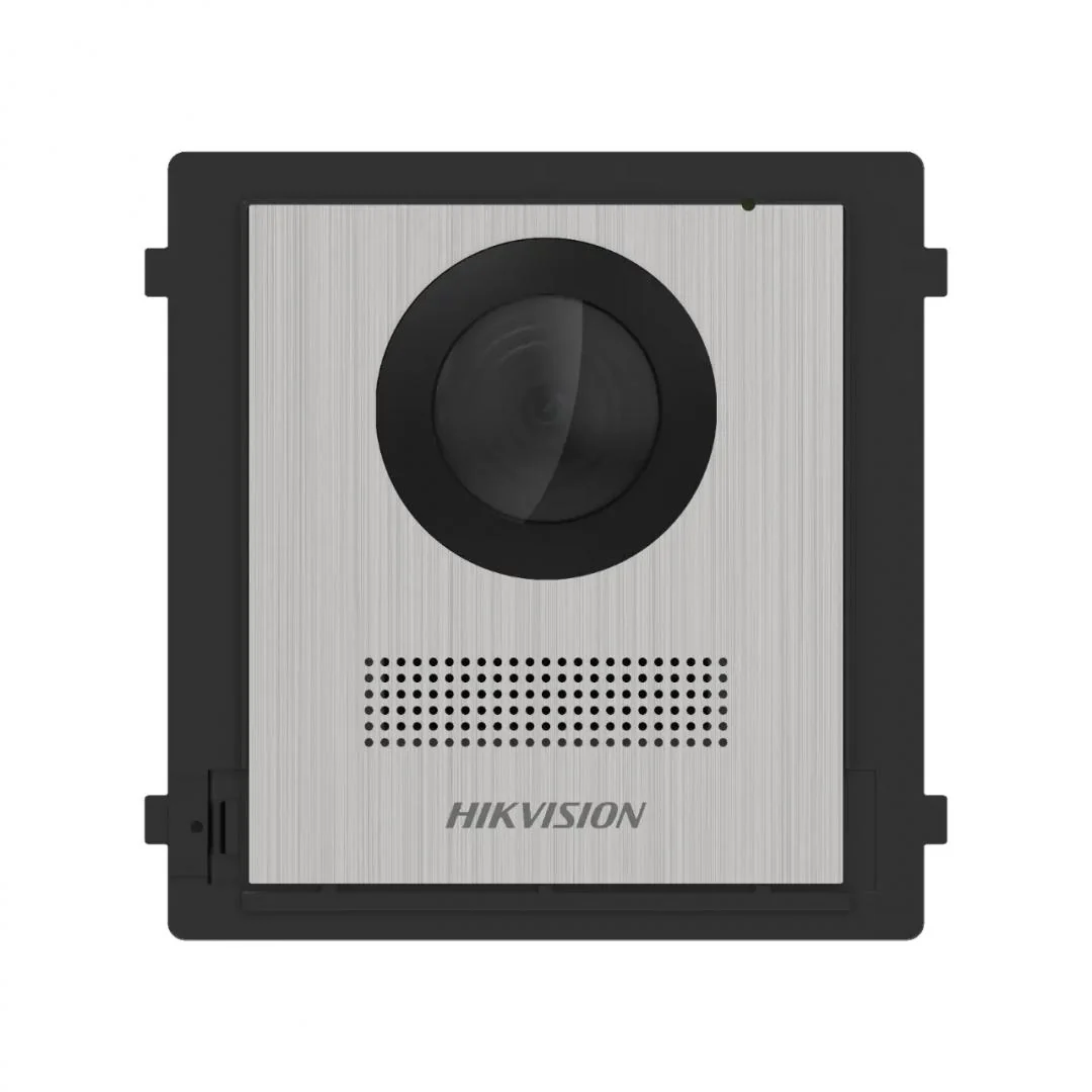 Post videointerfon de exterior pentru blocuri Hikvision DS-KD8003-IME1 (B)NS  2MP HD Camera, Fish eye, IR Supplement, RAM 256 MB,2 lock relays, 4-ch alarm input,Wired network 10/100 Mbps self-adaptive Ethernet, Network interface 1 RJ45, 12 VDC Power
