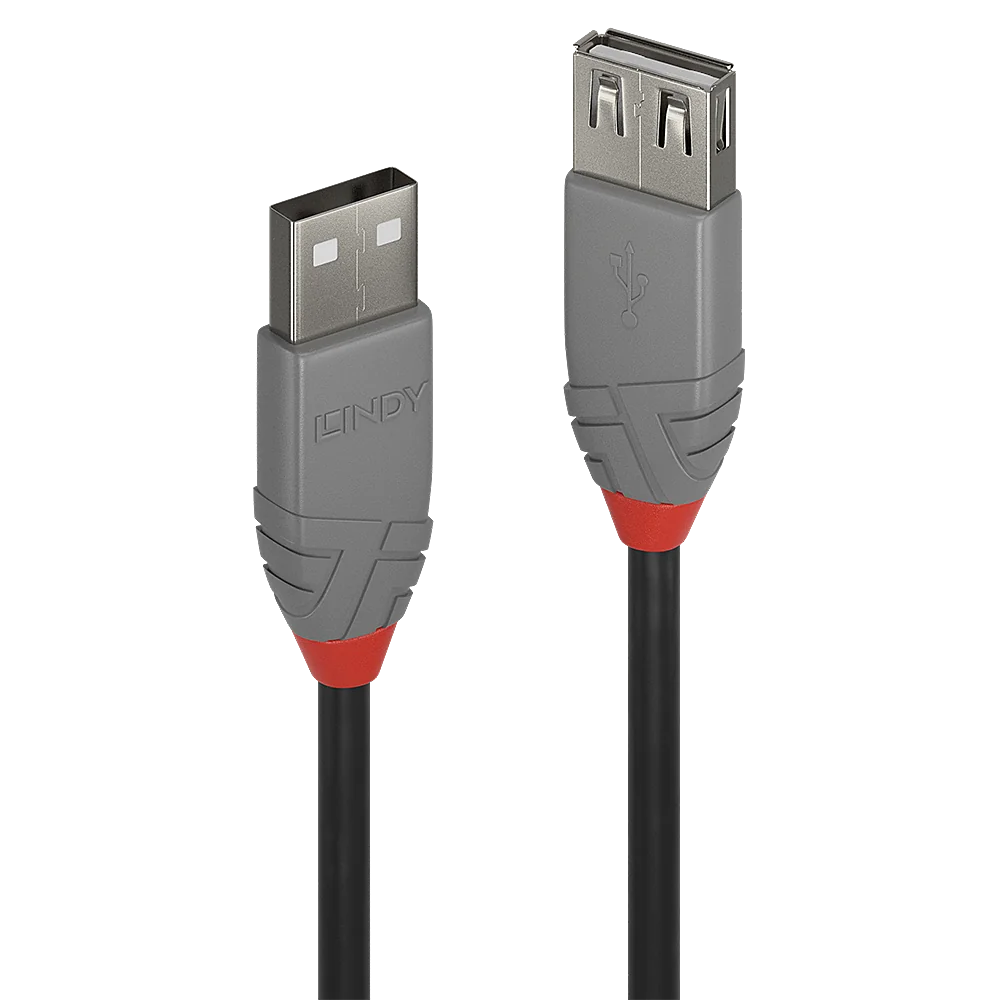 Lindy Cablu USB 2.0 Ext. USB 2m, latime de banda 480Mbps, Anthra