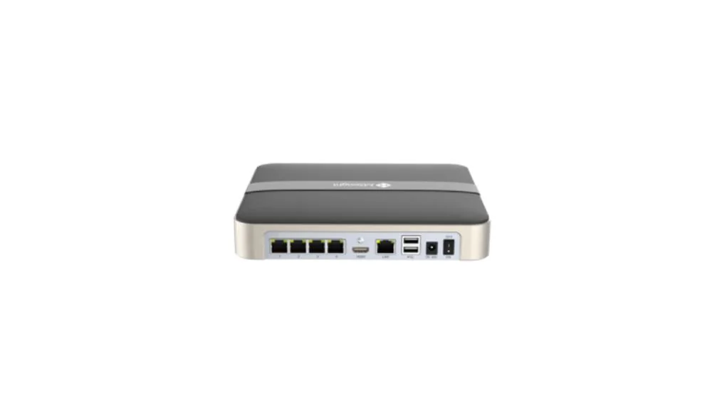 Mini POE NVR Milesight 4 Canale MS-N1004-UPC, Rezolutie inregistrare: 8MP , Rezolutie redare: 11*(30fps @8MP), 1*(30fps @6MP), 1*(30fps @5MP), 2*(30fps @4MP), 2*(30fps @3MP), 4*(30fps @1080P), 4*(30fps @720P);HDMI & VGA output; Compresie: