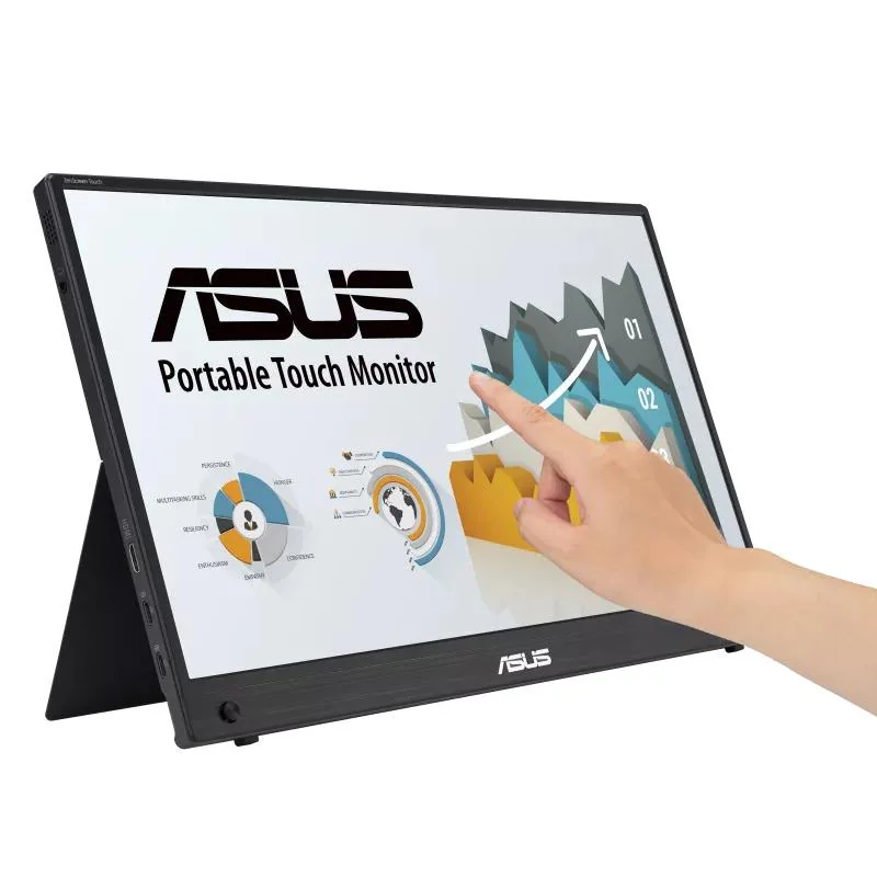 Monitor Asus 15.6" MB16AHT, Touch: P-Cap, Diagonal (inch): 15.6, Diagonal (cm): 39.6, Aspect ratio: 16:9, Panel: IPS, Resolution: 19 20x1080, Refresh Rate: 60Hz, Response time GtG: 5ms, Brightness (max): 250 cd/㎡, Contrast (static) : 700:1, Viewing