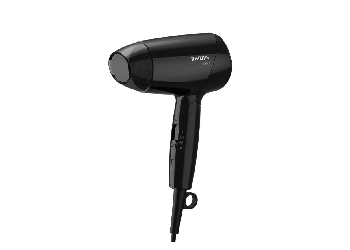 Uscator de par PHILIPS EssentialCare BHC010/10, 1200W, 3 viteze, 3 trepte, Temperatura, ThermoProtect, Negru, L x A x I (mm) 77x114x220 Philips