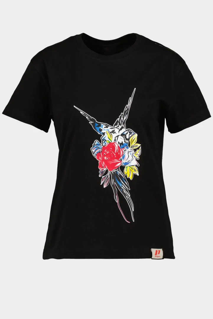 TRICOU PASARE FLORI DAMA XS Pegas