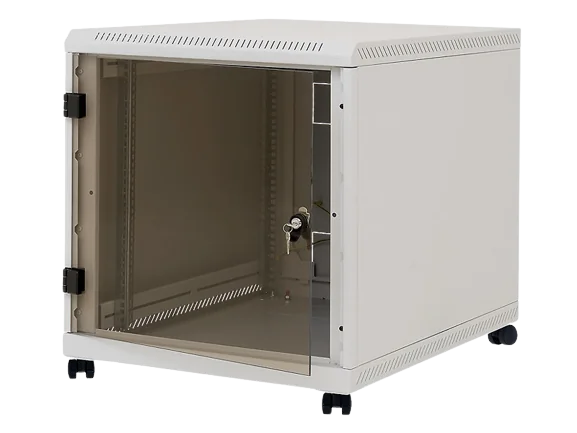 Rack de podea 19" Triton 12U 600x1000mm usa fata sticla panouri laterale/spate detasabile sectiuni pentru ventilatie activa, sectiuni acces cabluri sus/jos/spate IP30 gri