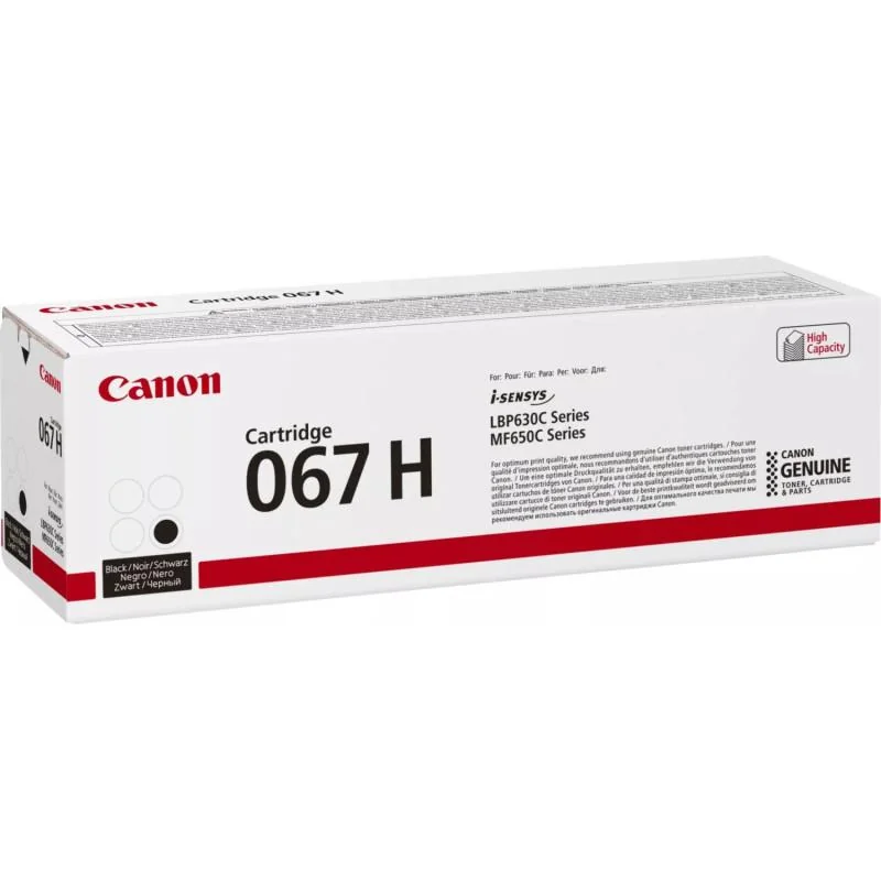 Toner Canon CRG067HBK , black, capacitate 3130 pagini, pentru LBP-631 / LBP-631-cw / LBP-633 / LBP-633cdw / CRG-067Y / CRG067Y / MF-651 / MF- 651cw / MF-655 / MF-655cdw / MF-657 / MF-657cdw.