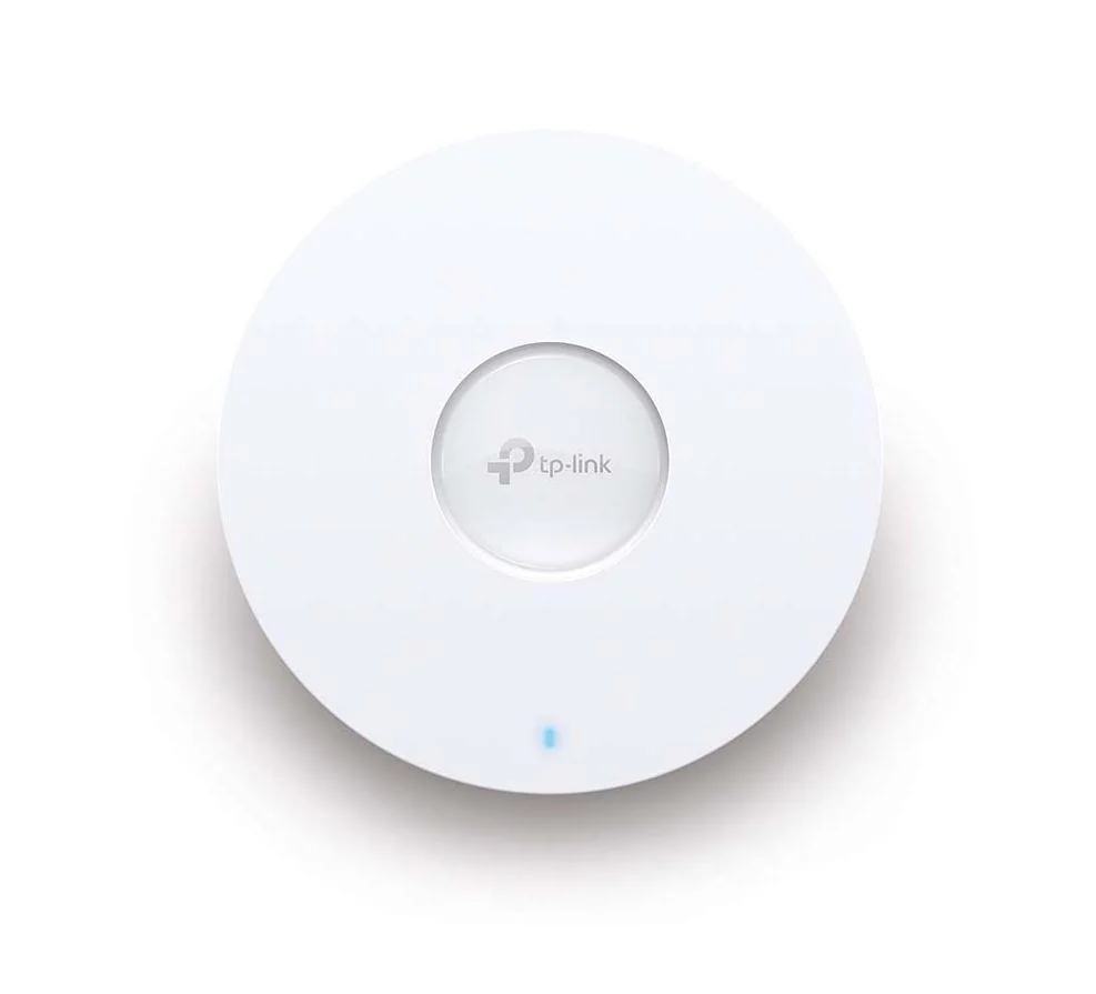 AX1800 Ceiling Mount Dual-Band Wi-Fi 6 Access Point PORT:1× Gigabit RJ45 Port SPEED:574Mbps at  2.4 GHz + 1201 Mbps at 5 GHz FEATURE: 802.3at POE and 12V DC (Power Adapter is not included), 2 ×Internal Antennas, MU-MIMO, Seamless Roaming, Band Steering,