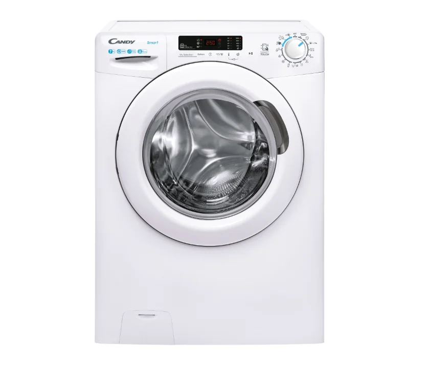 Masina de spalat rufe Candy Smart CS4 1072/1-S, SLIM, 7 kg, 1000 rpm, Clasa D, Easy Iron, Kg Detector, Alb