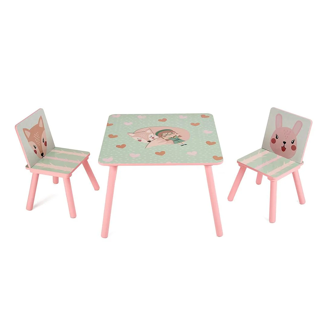 Set 2 scaune +birou Pink Forest UGMBS06-PKF U-Grow