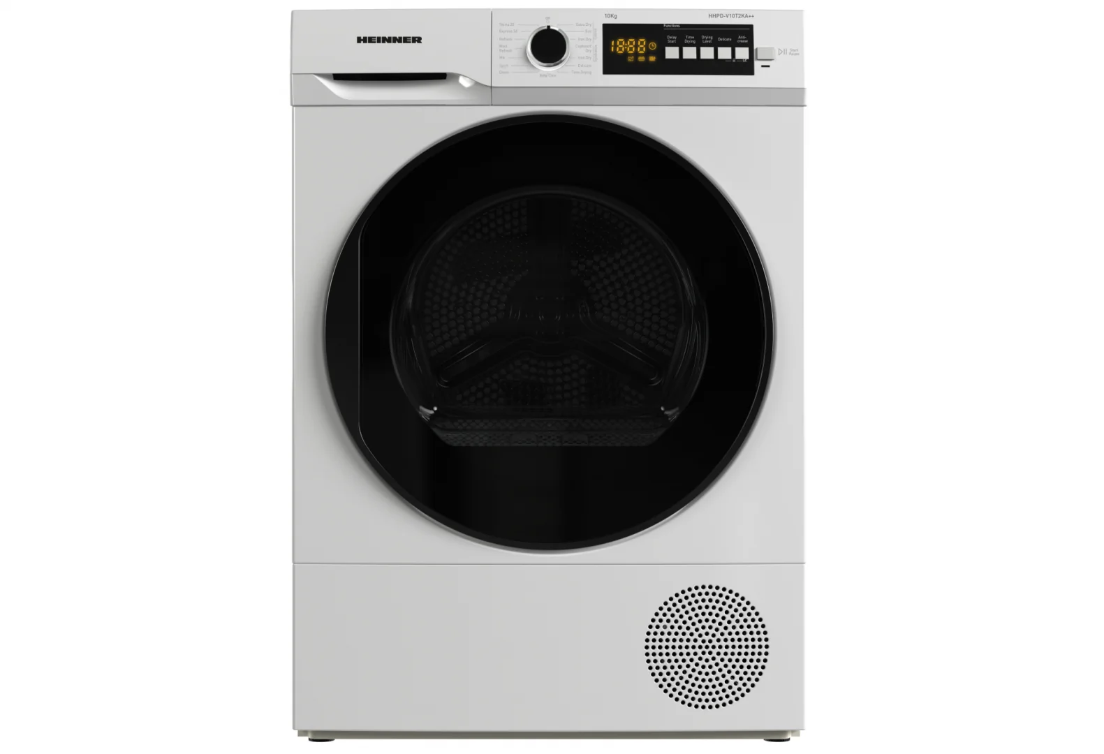 Uscator de rufe HEINNER HHPD-V10T2KA++, 10 kg, Clasa: E, Alb Heinner