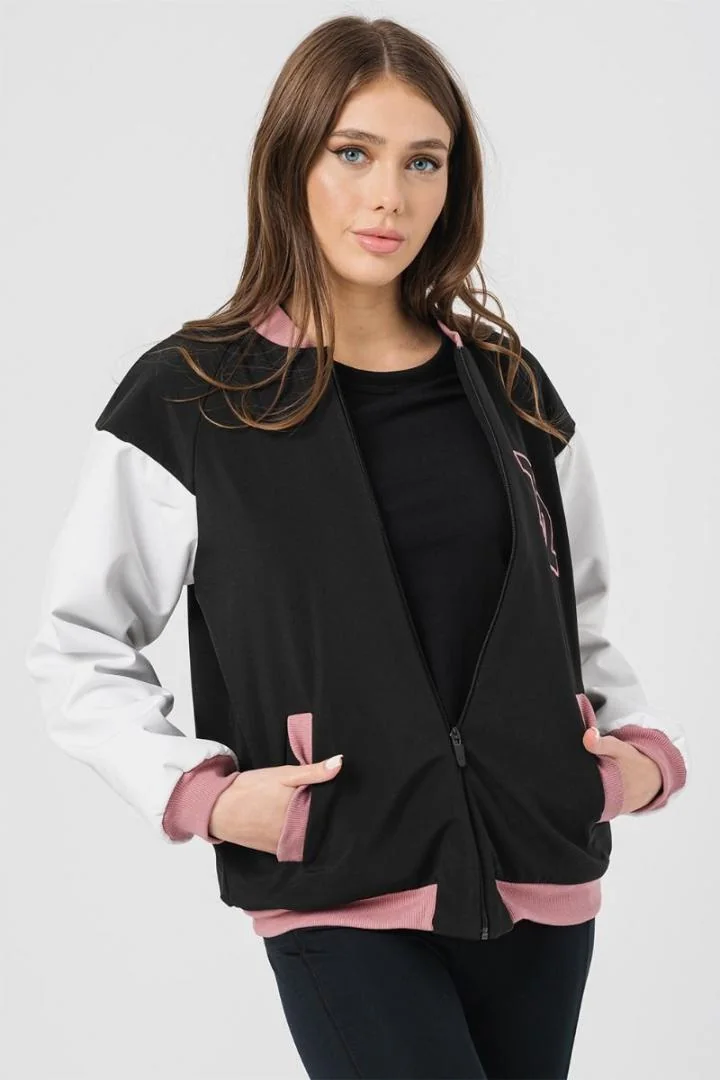 W JACHETA BOMBER  PINK  S Pegas