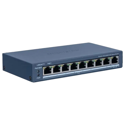 Switch 8 porturi PoE, 1 port uplink RJ45, Management - HIKVISION DS-3E1309P-EI-M | Altamag.ro