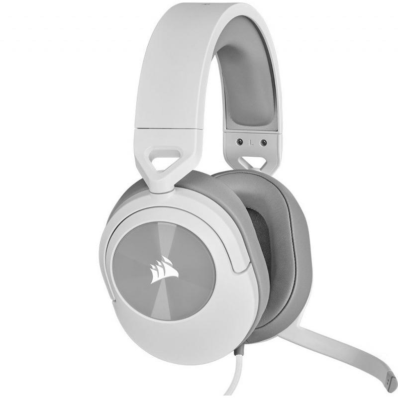 Casti cu microfon Corsair HS55 STEREO, Multi-platform Gaming and Mobile, 20Hz-20KHz, 32ohm, 114db, driver 50mm, alb | Altamag