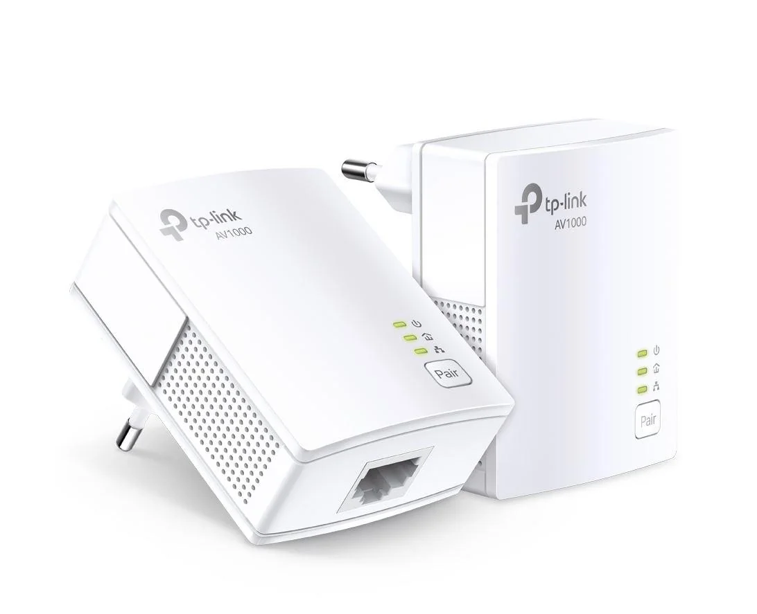 TP-Link Kit AV1000 Powerline Gigabit, Standarde si protocoale: HomePlug AV2, HomePlug AV, IEEE 1901, IEEE 802.3, IEEE 802.3u, IEEE 802.3ab, interfata: 1 x Gigabit Ethernet Port, Aria de acoperire: 300m circuit electric.