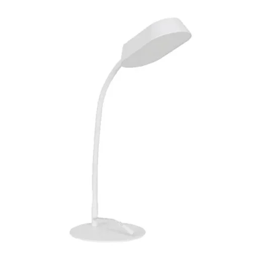 Lampa LED birou OSRAM PANAN DISK METAL, 10W , 750 lm, lumina alba(3000K - 6500K), dimabila, port USB, brat ajustabil, Alb