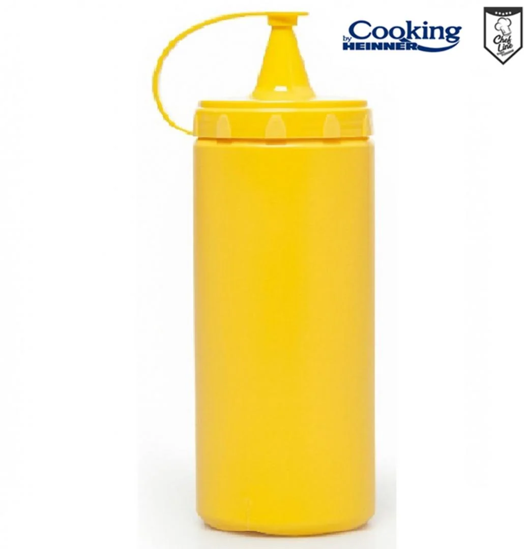STICLA DISPENSER PENTRU SOSURI 1000 ML, GALBEN,CHEF LINE, COOKING BY HEINNER Heinner
