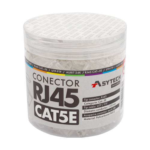 Mufa RJ-45 UTP Cat.5e (100 buc) RJ45-CAT5E-JAR | Altamag.ro