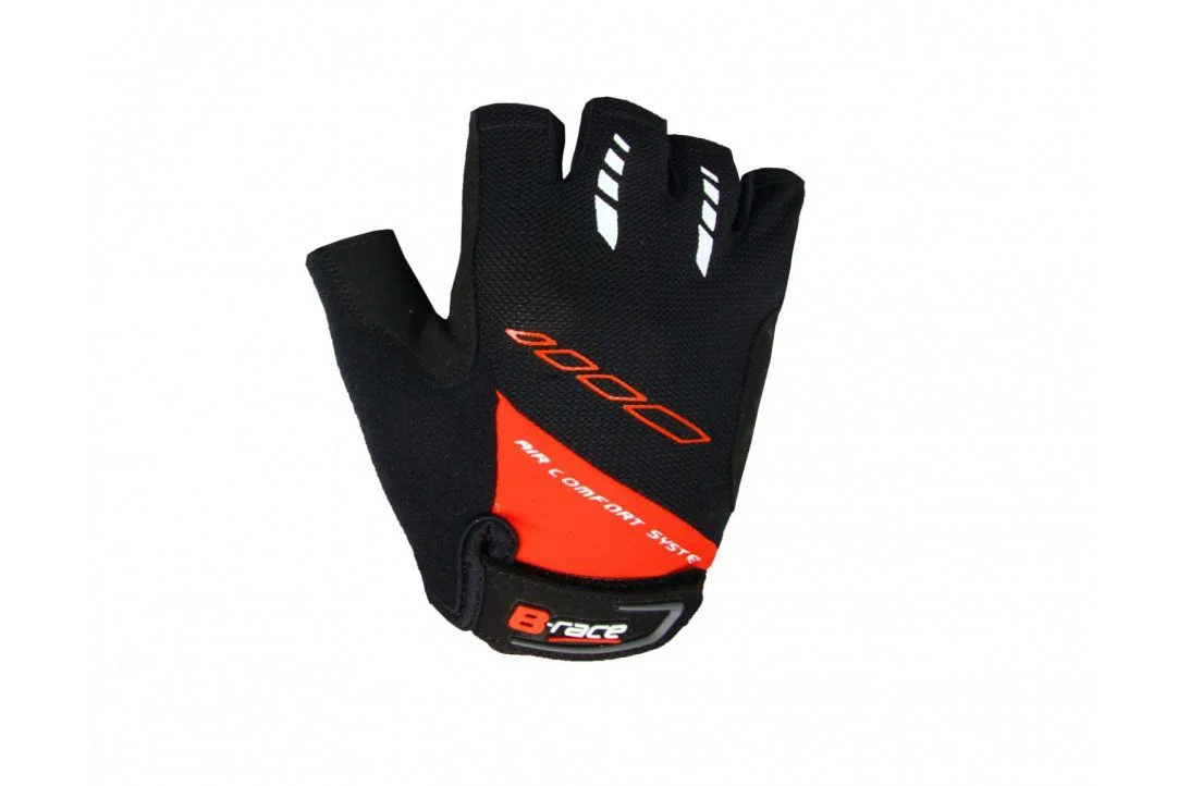 MANUSI B-RACE CU GEL NEGRU/ROSU, L Pegas