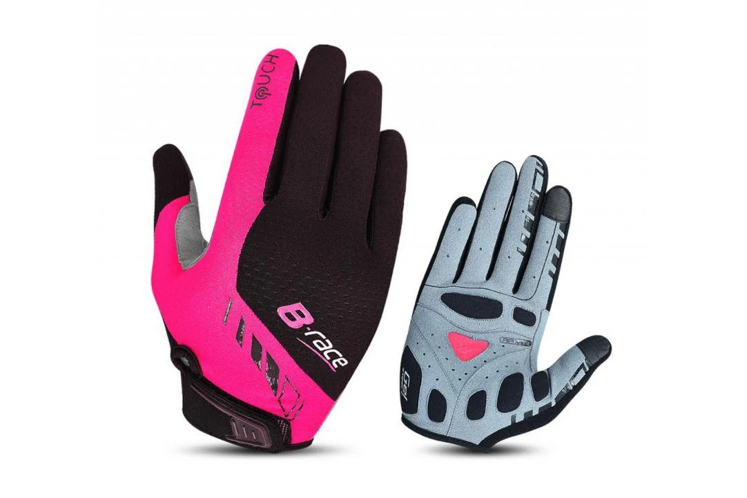 MANUSI PRO B-RACE CU GEL NEGRU/FUXIA, M Pegas