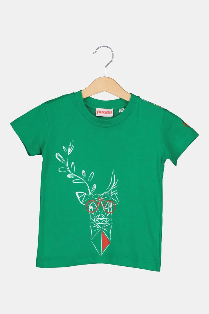 TRICOU  CERB FAMILIE COPII   K GREEN-8 Pegas