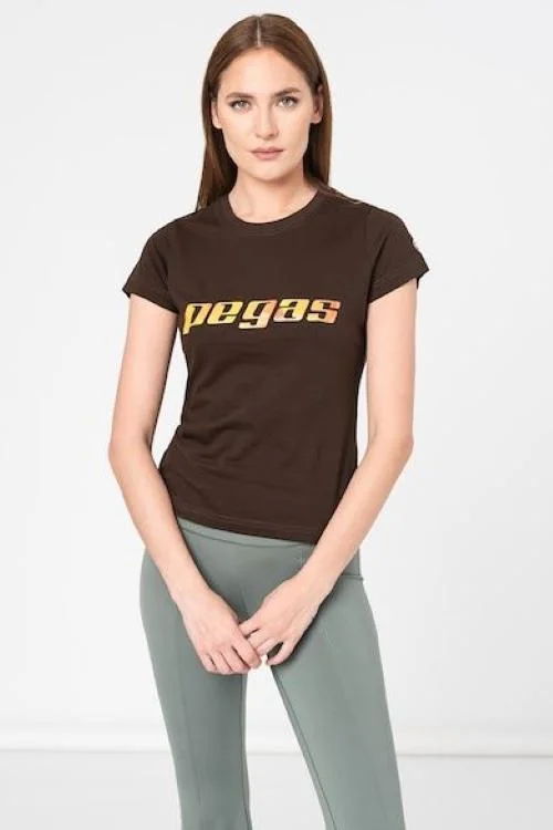 TRICOU  LOGO ORANGE FEMEI  COFFEE-XL Pegas
