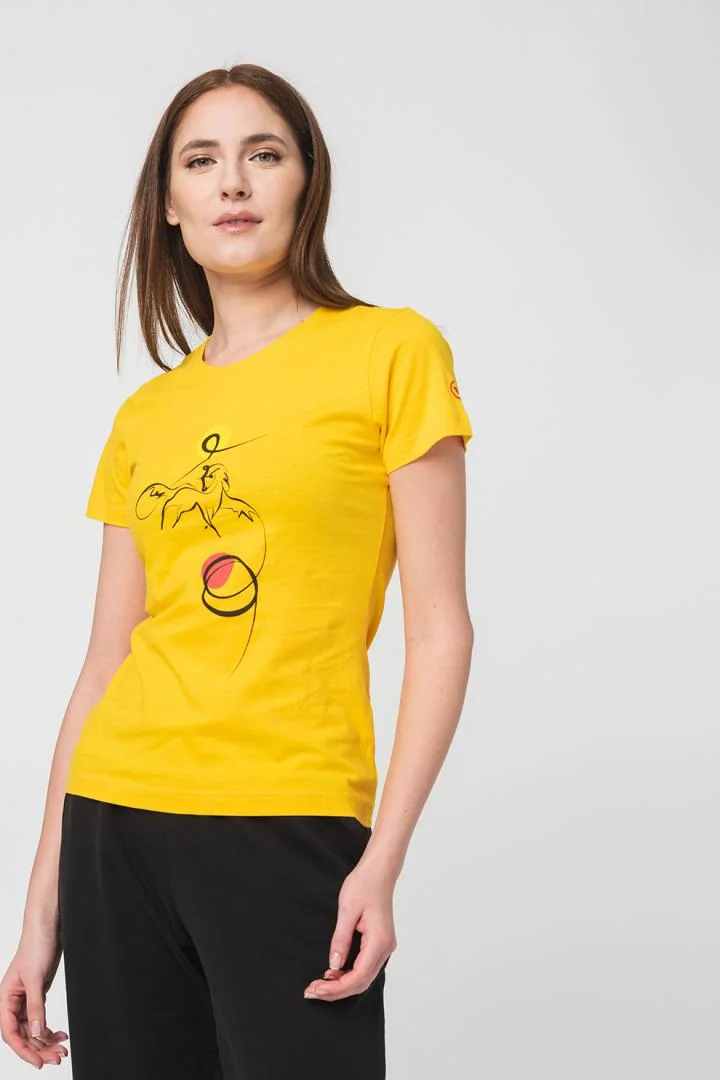 TSHIRT CASUAL F CAL PEGAS YELLOW-XS Pegas