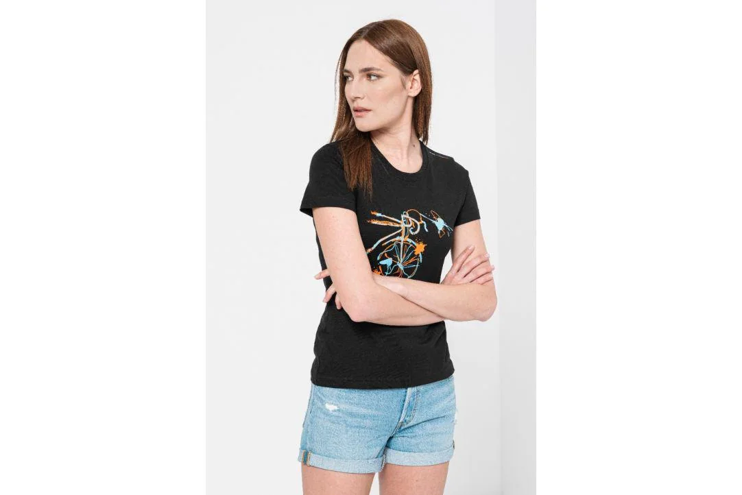 TSHIRT CASUAL F BICICLETA COLOR BLACK-XL Pegas