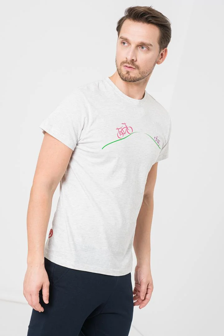TRICOU CASUAL BICICLETE FAMILIE BARBATI LIGHT GREY-L Pegas