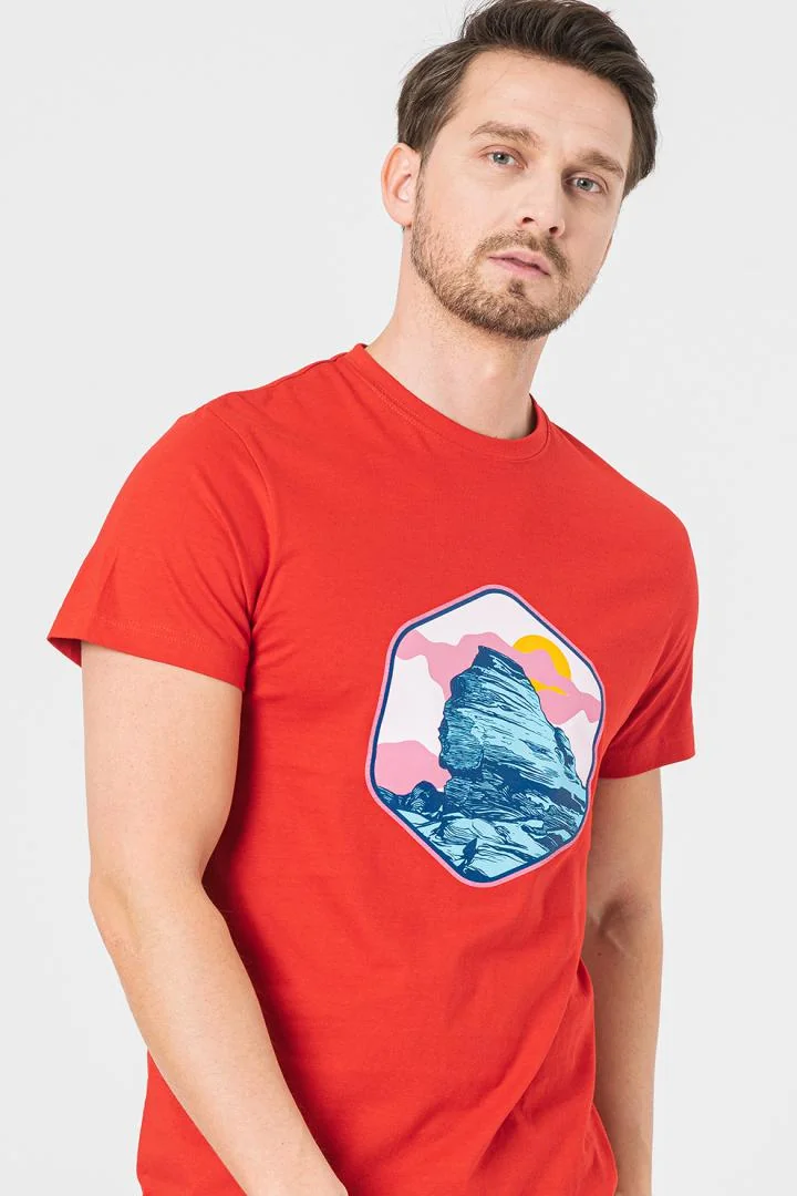 TRICOU CASUAL SFINX BARBATI RED-L Pegas