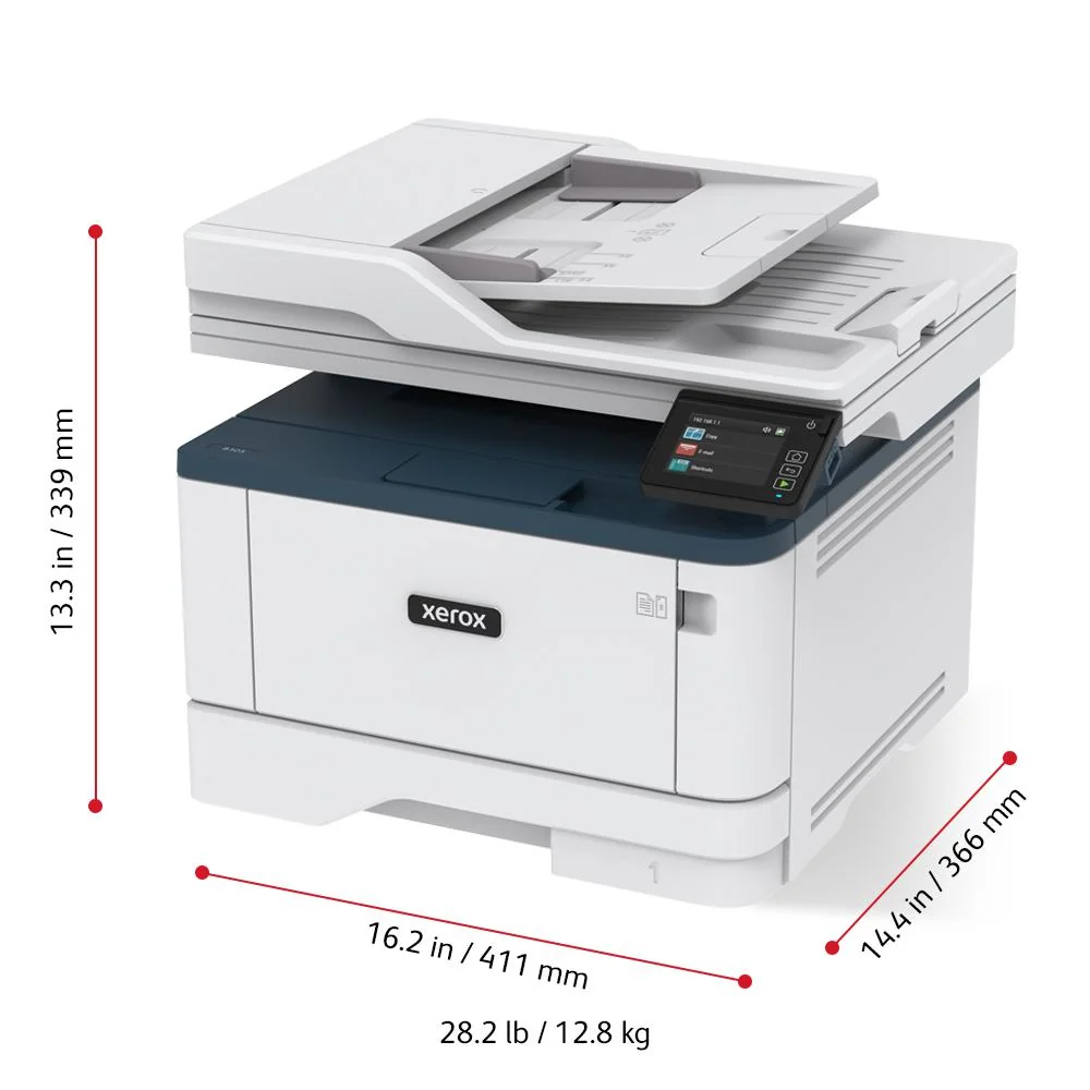 Multifunctional laser mono Xerox Workcentre B315V_DNI, (Tiparire, Copiere, Scanare, Fax),Dimensiune: A4, Viteza: 42 ppm letter/40 ppm A4 Rezolutie: 600X600 dpi, Procesor: 1 Ghz, Memorie: 512mb, Alimentare cu hartie standard: 250 coli, DADF, Limbaje de