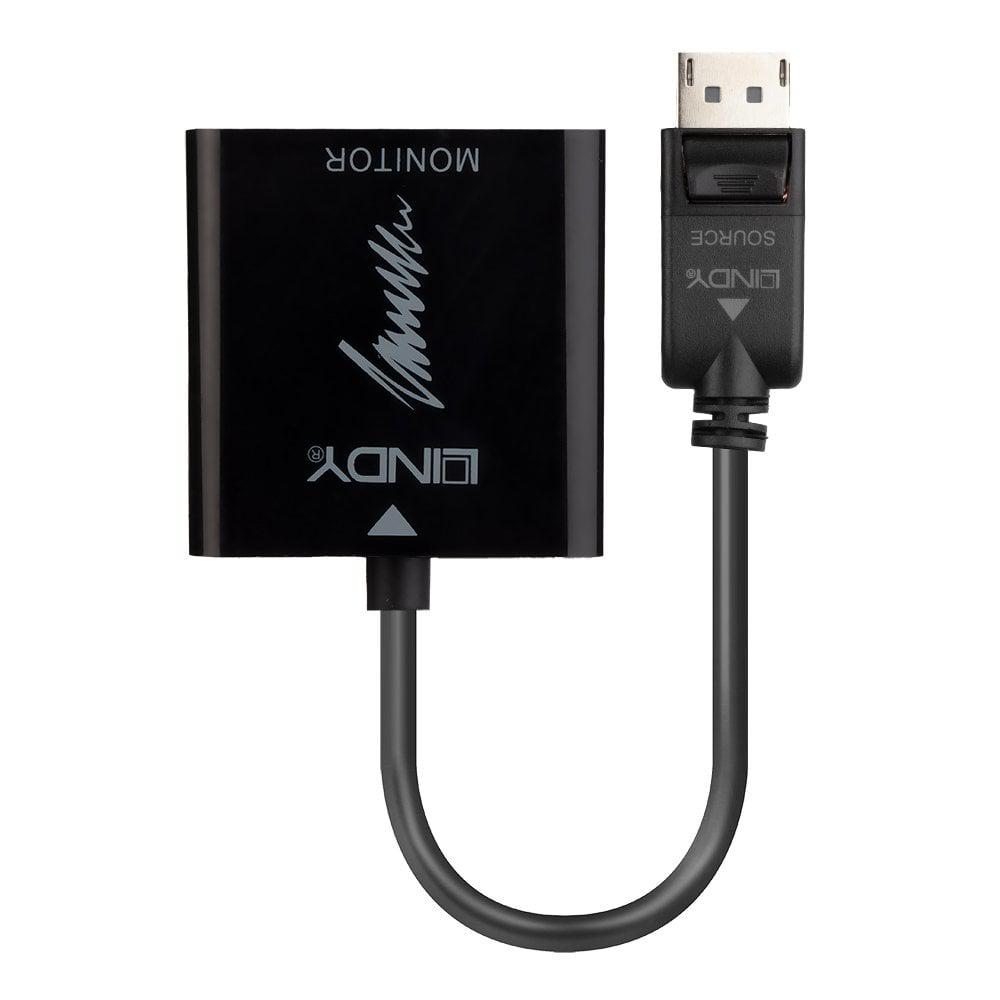 Adaptor Lindy LY-41068, DisplayPort 1.2 to HDMI 2.0 18G Active, negru | Altamag.ro