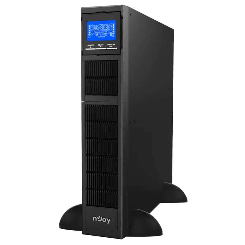UPS Njoy Balder 1000 Online, Tower/rack, 1000 W, fara AVR, IEC x 8, display LCD, back-up 11 โ 20 min. Putere (VA): 1000