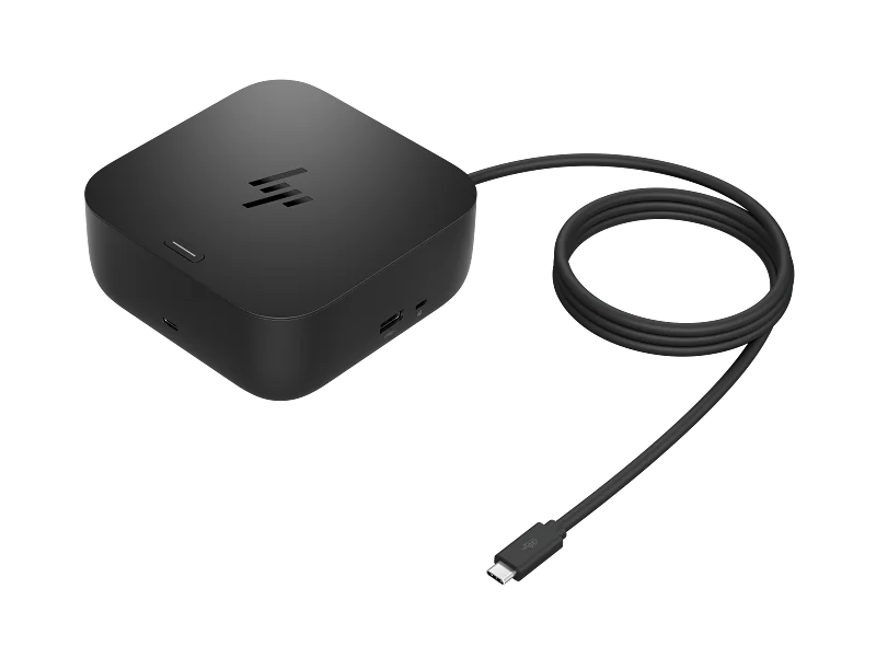 HP USB-C Dock G6 100W, Porturi: 2x USB Type-C (data & 15W USB Power Delivery)/ 1x USB Type-A 10Gbs/ 2x USB Type-A 5Gbs/ 2x DisplayPort 1.4/ 1x RJ-45/ 1x HDMI 2.1, Dimensiuni: 12.1 x 12.1 x 5.1 cm, Greutate: 0.68Kg, 3yw