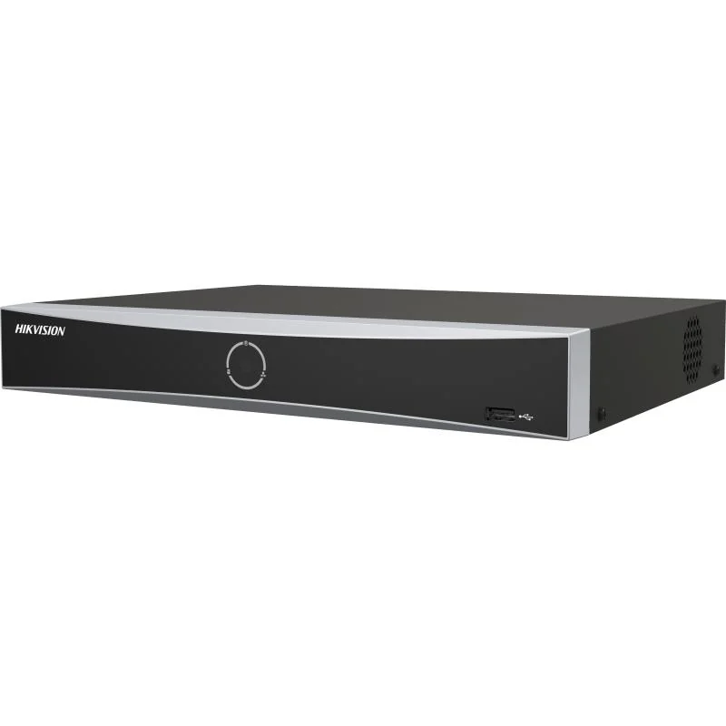 NVR Hikvision 8 canale AcuSeek K Vpro DS-7608NXI-K1/8P/VPRO; 3-ch@12 MP or 6-ch@8 MP or 12-ch@4 MP or 24-ch@1080p decoding capacity, H.265 +/H.265/H.264+/H.264, iesiri: HDMI/VGA, 1x SATA max 16TB pe HDD, AI by NVR: Facial recognition, perimeter