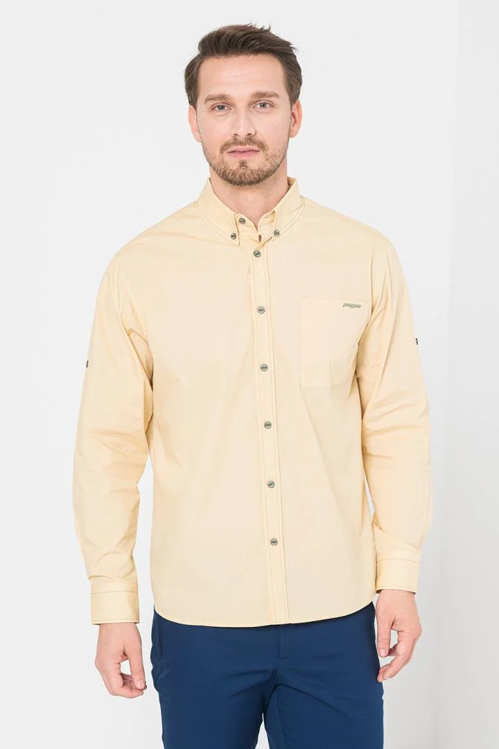 CAMASA CASUAL BARBATI BEIGE L Pegas