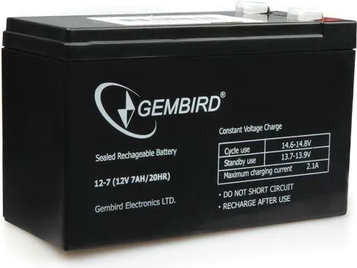 BAT-12V7AH Energenie Rechargeable Gel Battery 12V/7AH Gembird