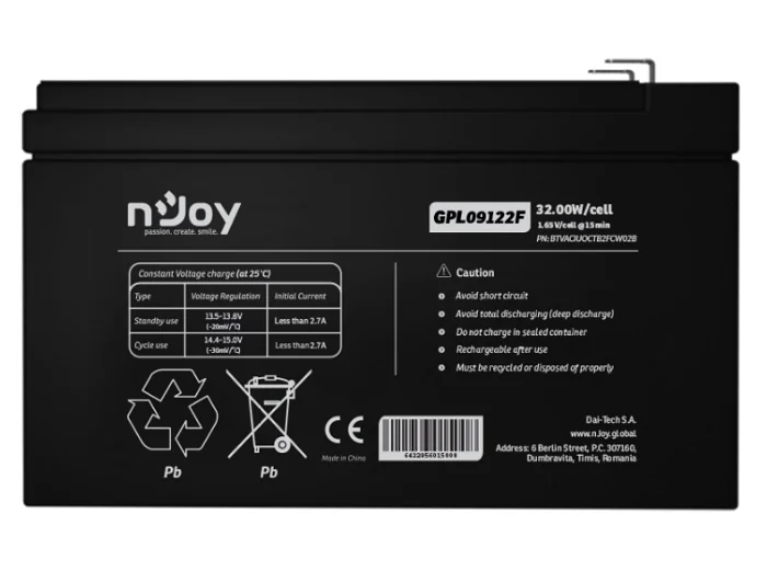 Njoy gpl09122f | Altamag - Pret mic - Stoc disponibil