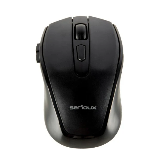 Mouse Serioux, Pastel 600, fara fir, USB, senzor optic, distanta de operare; 10m, SRXM-PST600W-BK Serioux