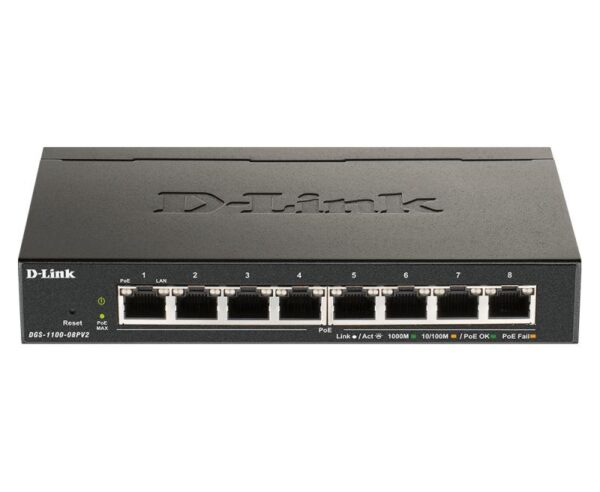 Switch D-Link DGS-1100-08PV2, 8 port, 10/100/1000 Mbps - imagine 4